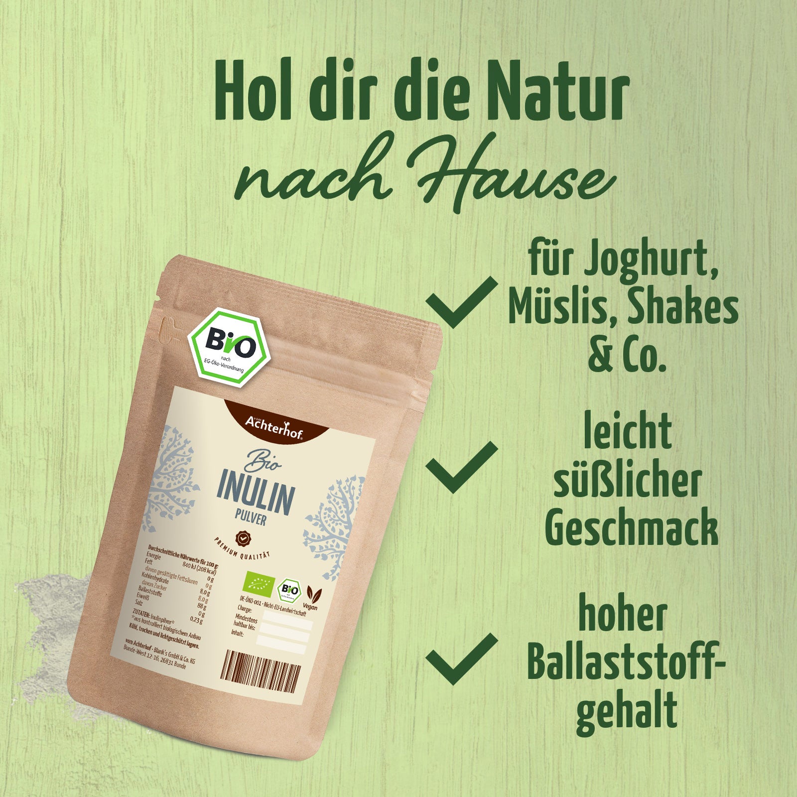 Agaven Inulin Pulver Bio (250g)