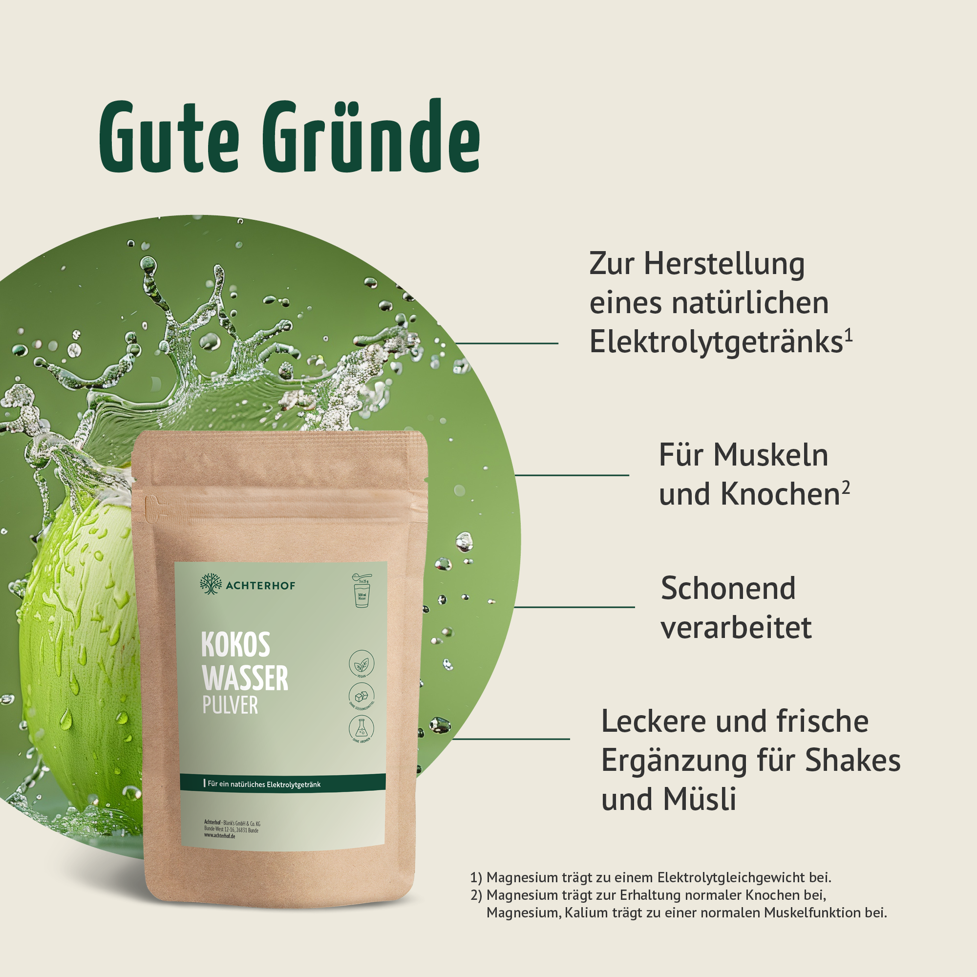 Kokoswasser Pulver (250g)