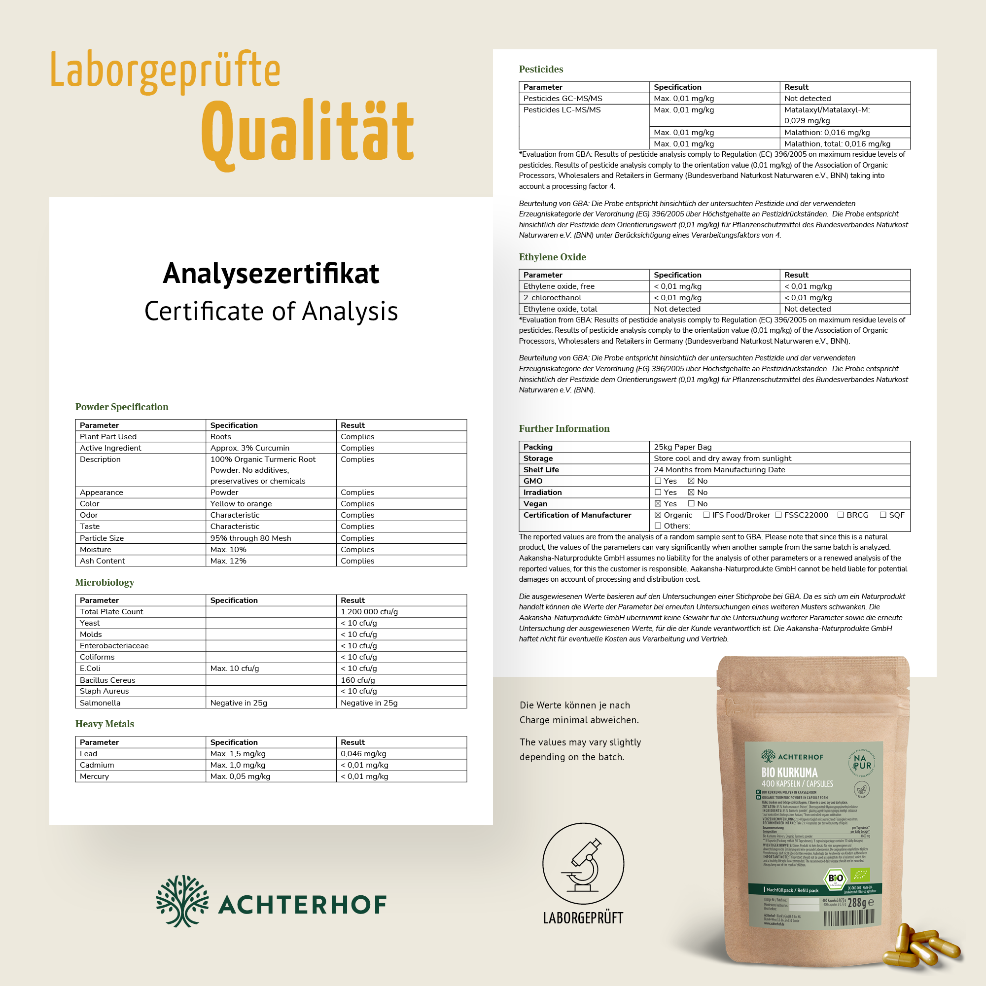 Bio Kurkuma Kapseln Nachfüllpack (400 Kapseln)