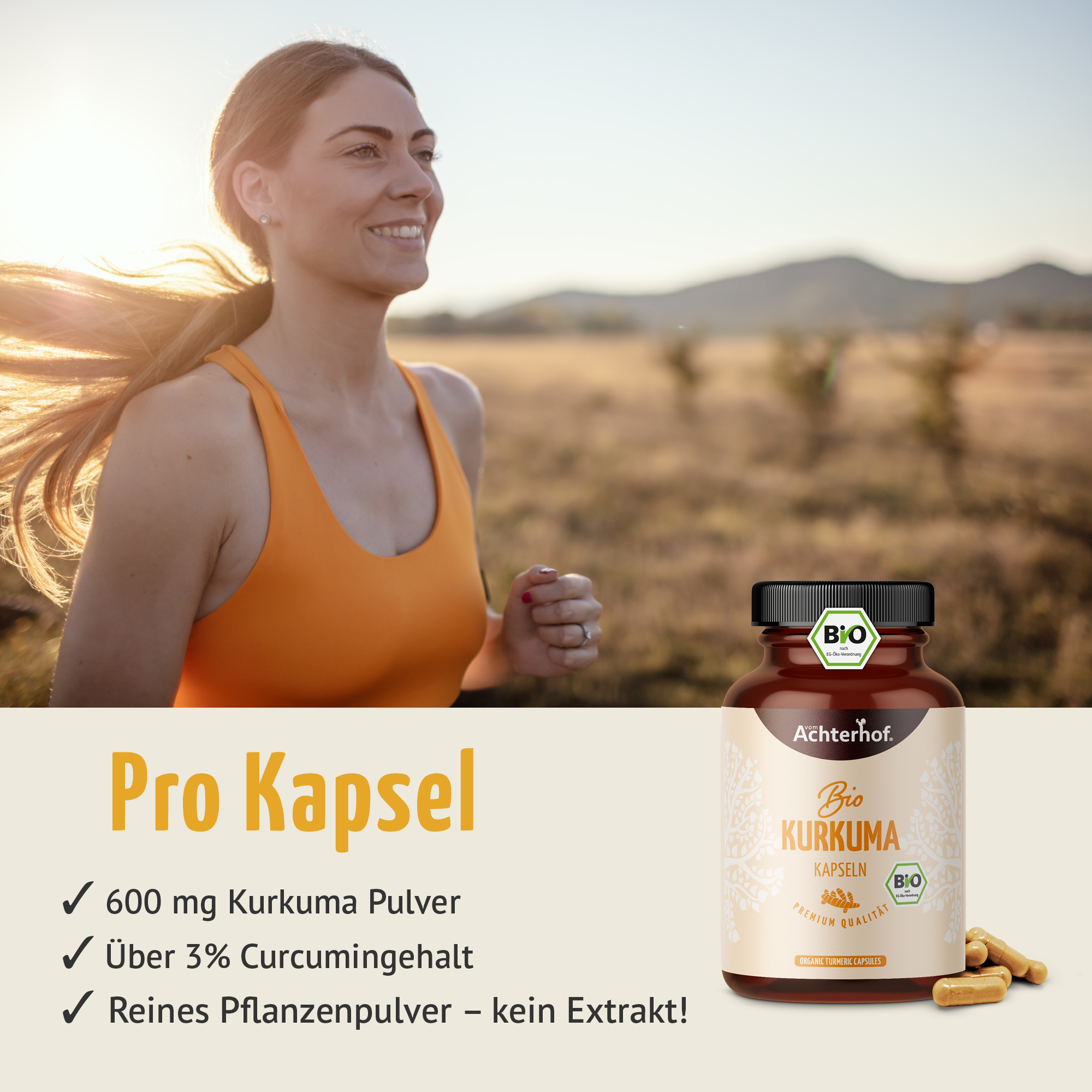 Bio Kurkuma Kapseln (180 Kapseln)