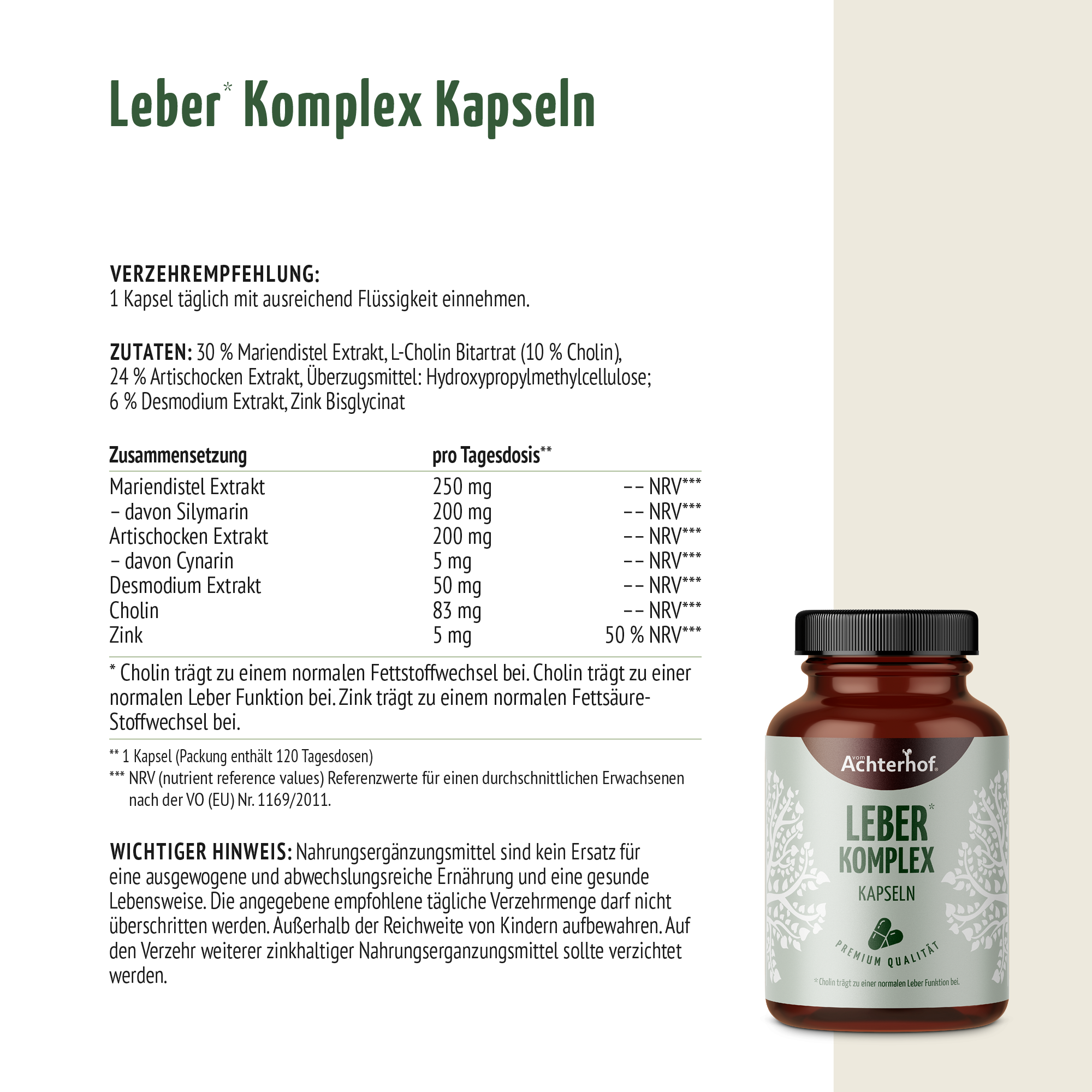 Leber Komplex Kapseln (120 Kapseln)
