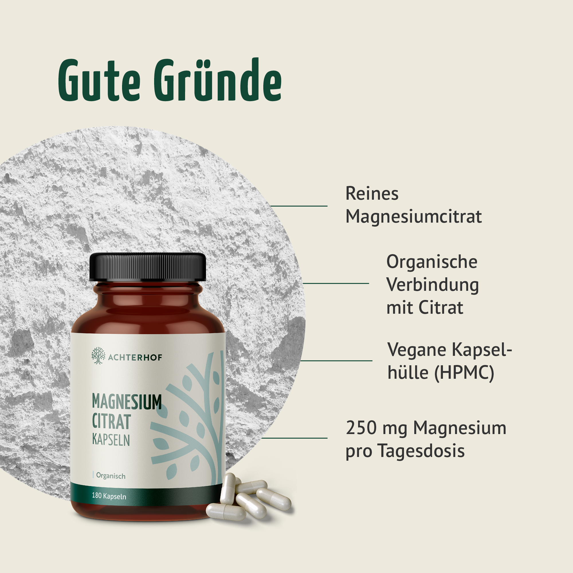 Magnesiumcitrat Kapseln (180 Kapseln)