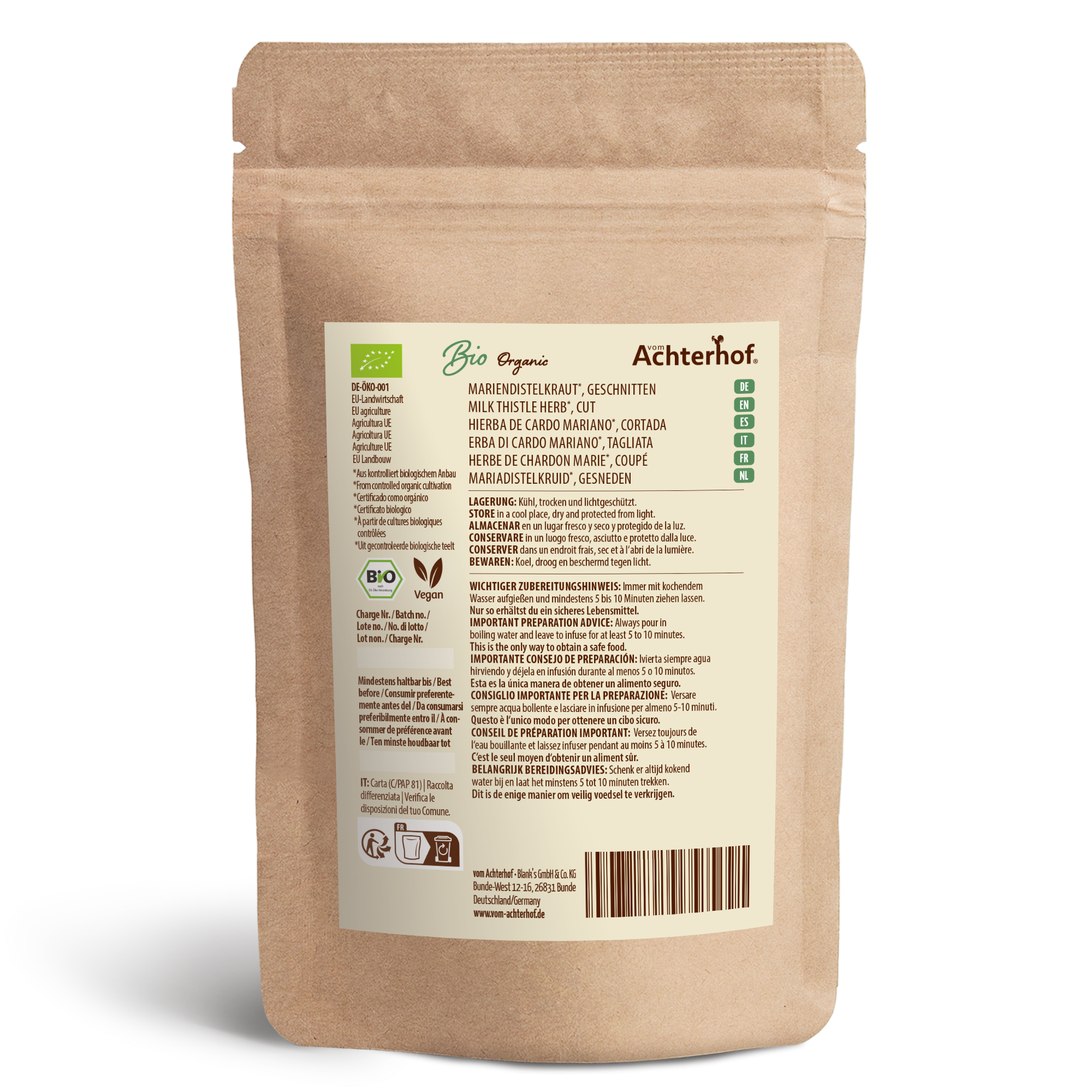 Mariendistelkraut geschnitten Bio (250g)