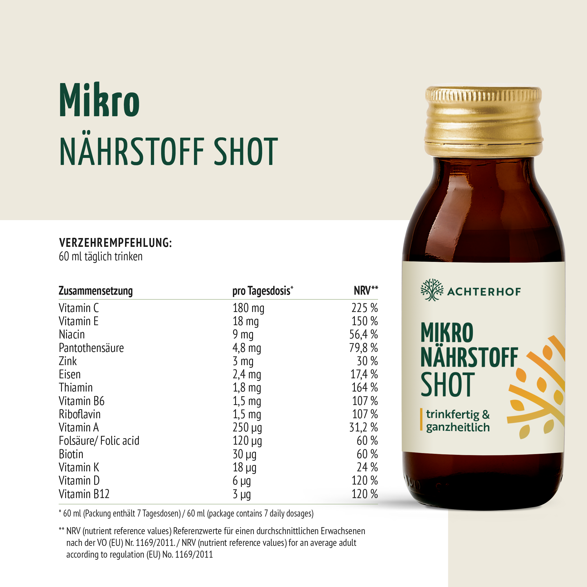Mikronährstoff Shot (7 x 60ml)