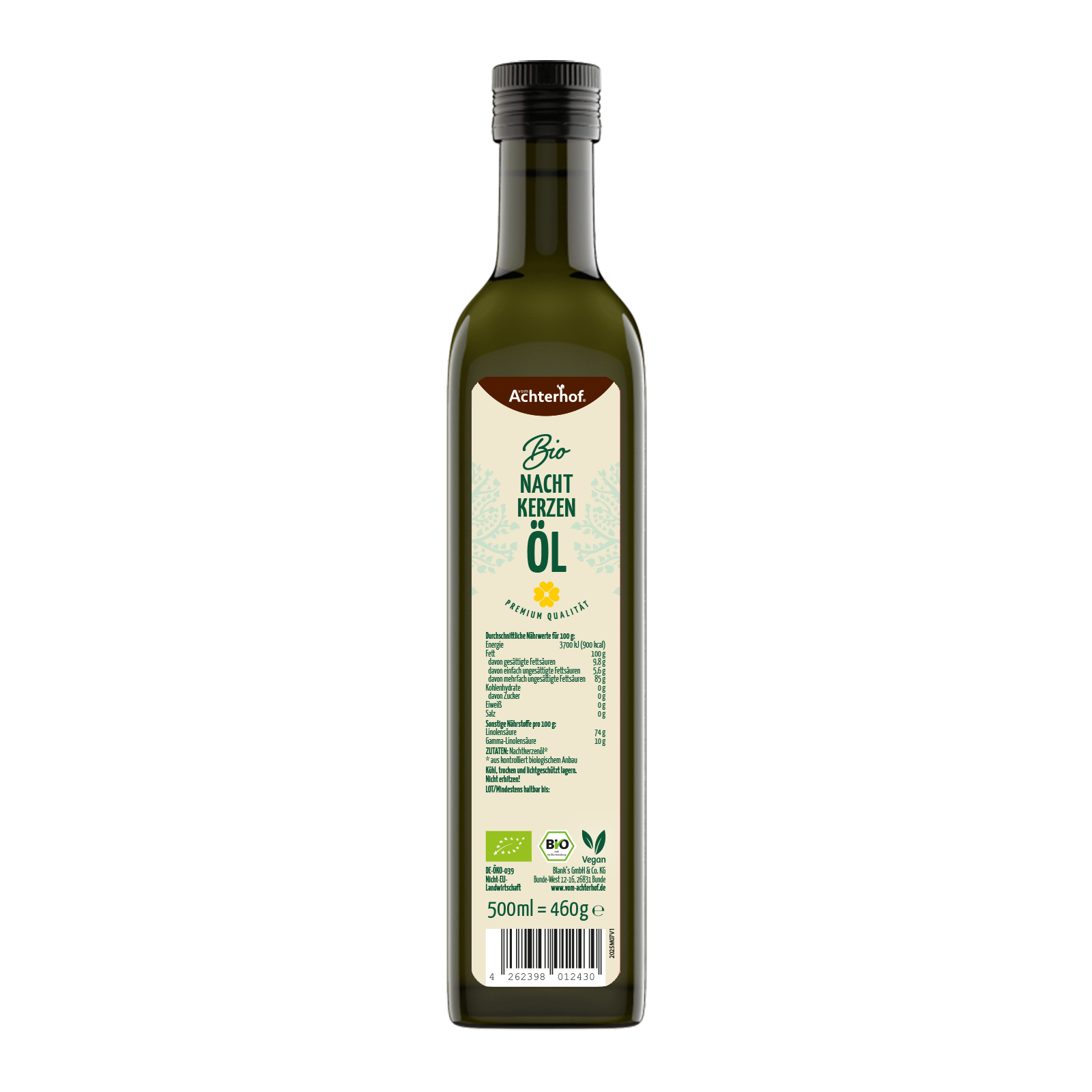 Bio Nachtkerzenöl (500ml)