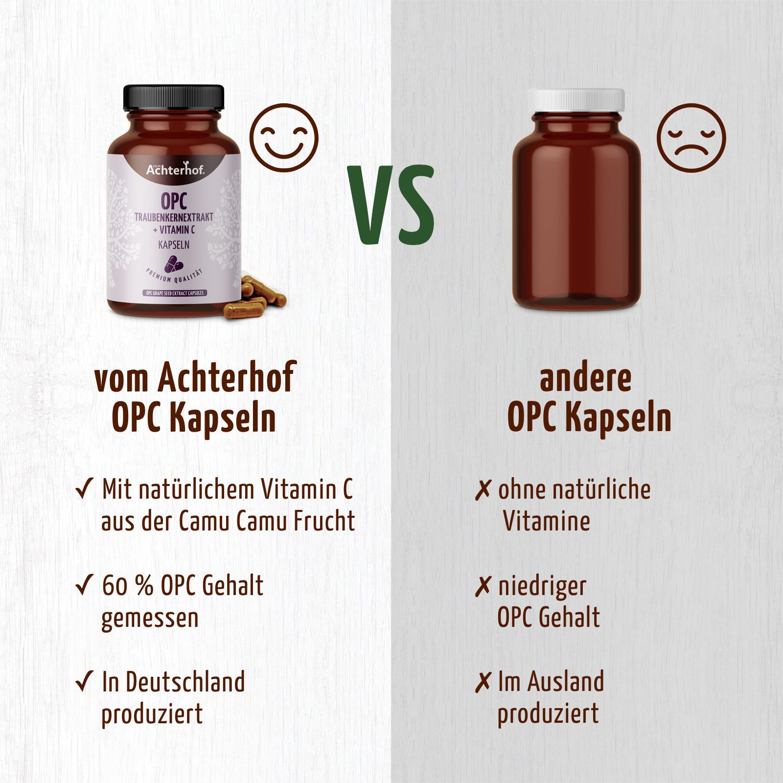 OPC Traubenkernextrakt + Vitamin C Kapseln (200 Kapseln)