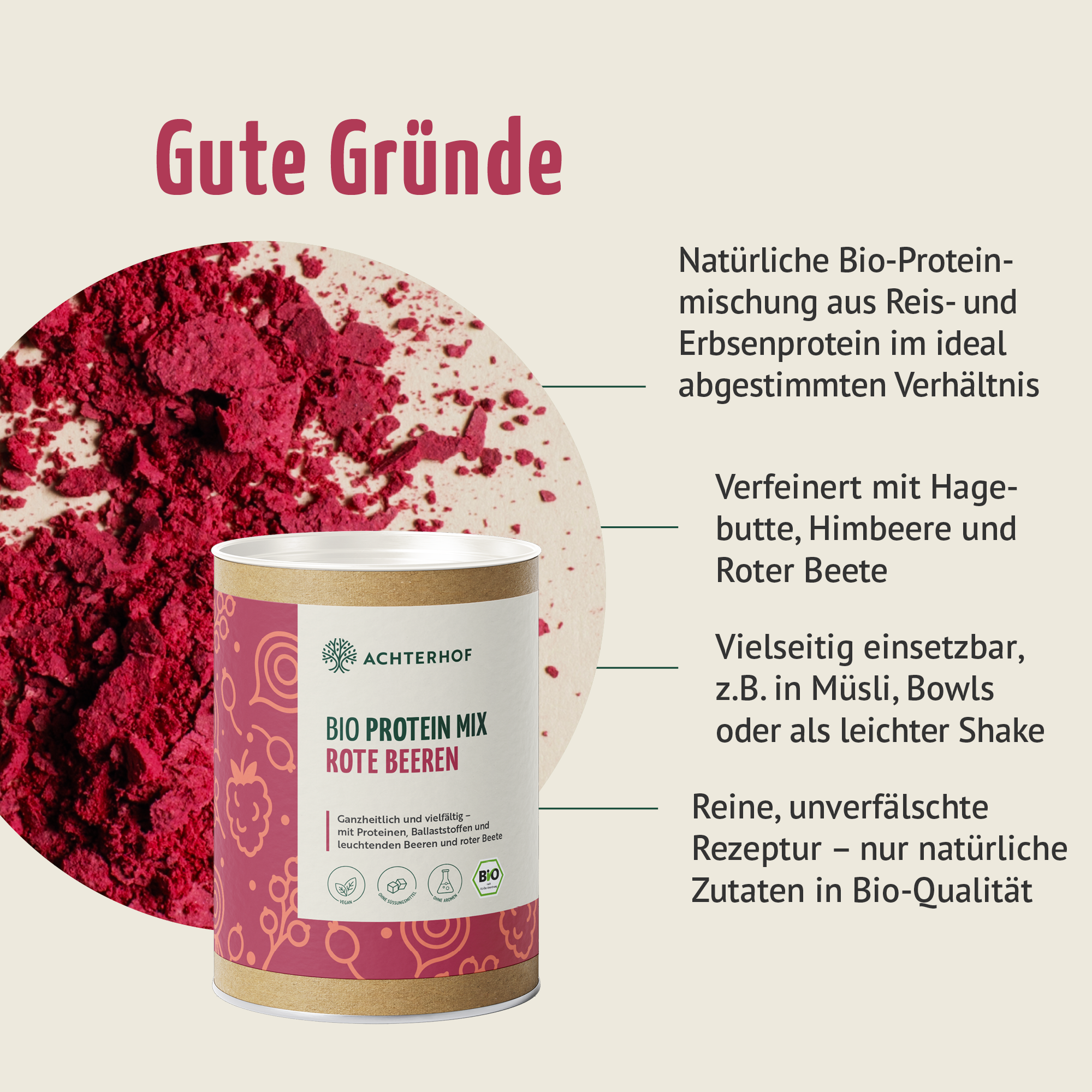 Bio Protein Mix rote Beeren (330g)