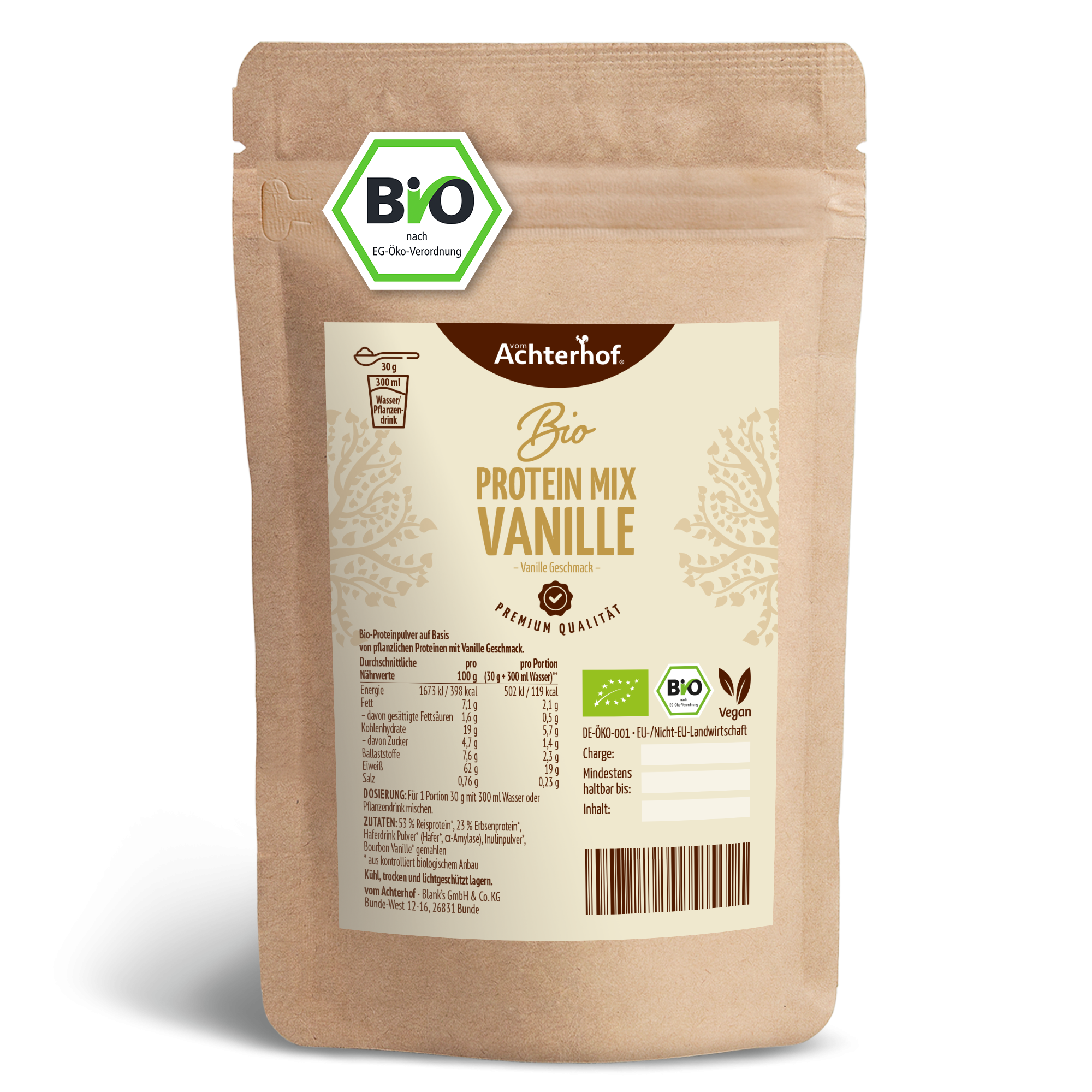 Bio Protein Mix mit Vanille (500g)