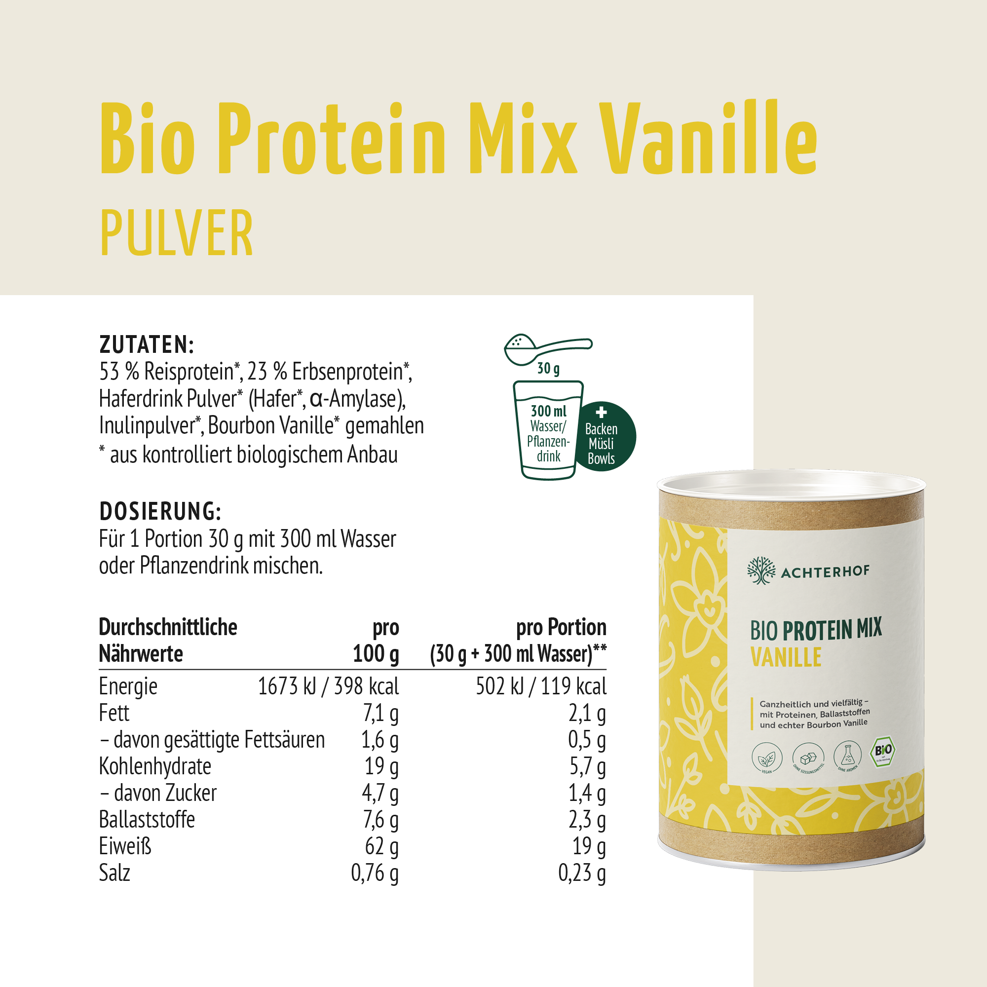 Bio Protein Mix Vanille (330g)