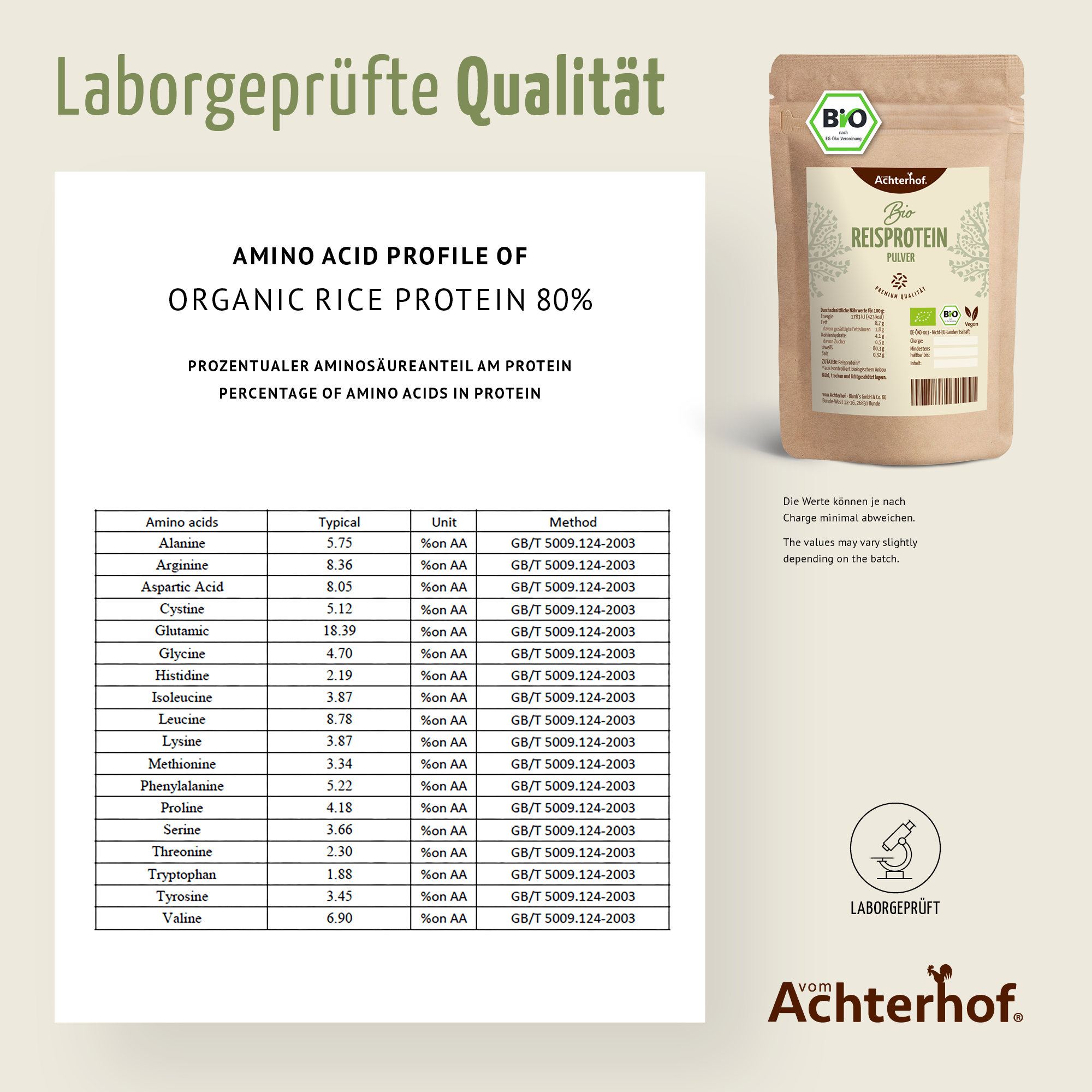 Reisprotein Pulver Bio (250g)