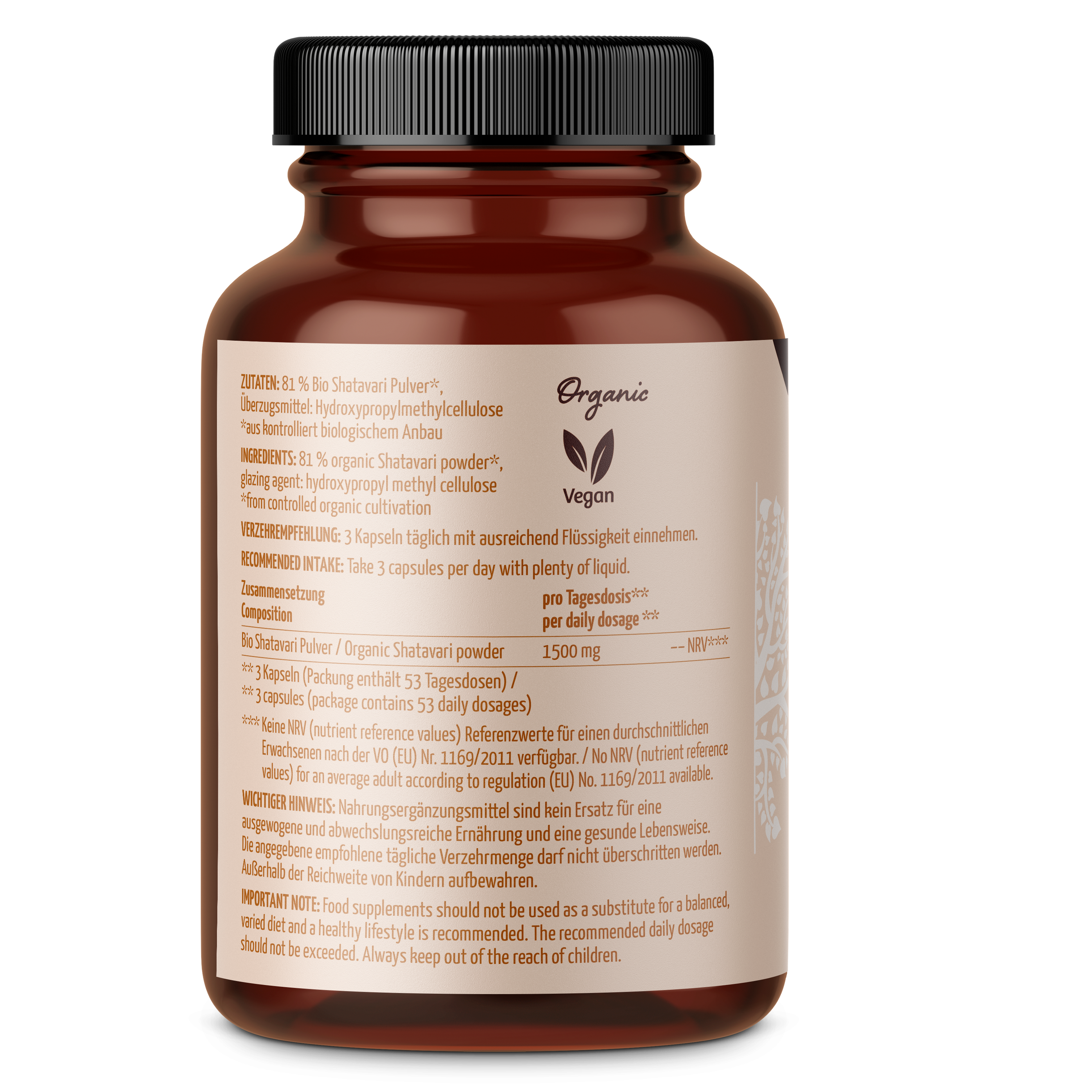 Shatavari Kapseln Bio (160 Kapseln)