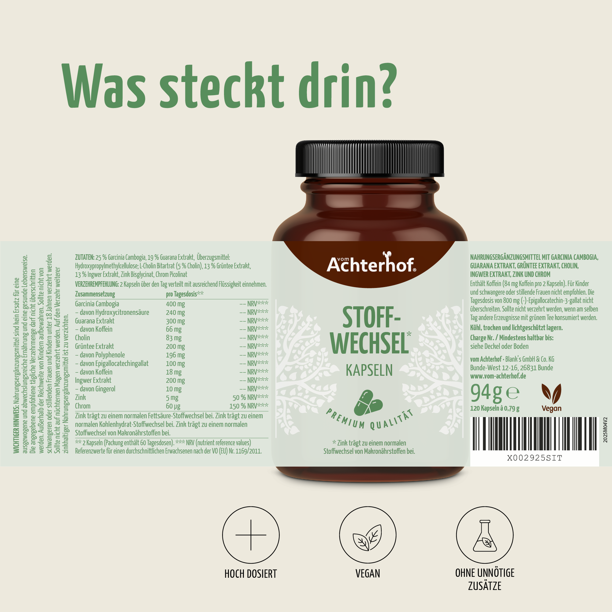 Stoffwechsel Kapseln (120 Kapseln)